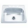 Best deal ⭐ PROFLO® Bealeton 25 x 22 in. 3-Hole Stainless Steel Single Bowl Drop-in Kitchen Sink 👏