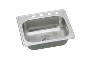Budget 👍 PROFLO® Bealeton 25 x 22 in. 4-Hole Stainless Steel Single Bowl Drop-in Kitchen Sink with Sound Dampening 😉 1 Budget 👍 PROFLO® Bealeton 25 x 22 in. 4-Hole Stainless Steel Single Bowl Drop-in Kitchen Sink with Sound Dampening 😉