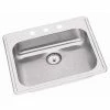 New 🎁 PROFLO® Bealeton 25 x 21-1/4 in. 3-Hole Stainless Steel Single Bowl Drop-in Kitchen Sink 🎉