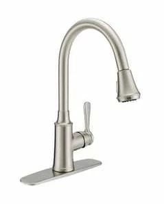 Cheapest 🔔 PROFLO® Malden Single Handle Pull Down Kitchen Faucet with Two-Function Spray in Brushed Nickel 🎁