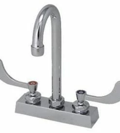 Cheapest 💯 PROFLO® Essex® 1.5 gpm 4 in. Centerset Two Handle Deck Mount Gooseneck Bar Faucet in Polished Chrome 😉