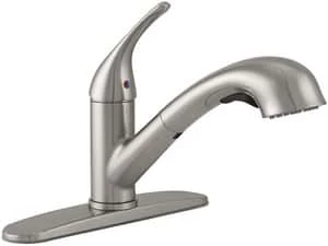 Flash Sale 😀 PROFLO® Poulsen Series Single Handle Pull Out Kitchen Faucet with Two-Function Spray in Brushed Nickel 🌟 2 Flash Sale 😀 PROFLO® Poulsen Series Single Handle Pull Out Kitchen Faucet with Two-Function Spray in Brushed Nickel 🌟 - Image 2