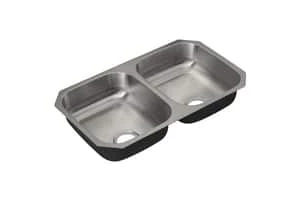 Deals 🔔 PROFLO® Plomosa 32-5/16 x 18-1/2 in. Stainless Steel Double Bowl Undermount Kitchen Sink 🧨 2 Deals 🔔 PROFLO® Plomosa 32-5/16 x 18-1/2 in. Stainless Steel Double Bowl Undermount Kitchen Sink 🧨 - Image 2