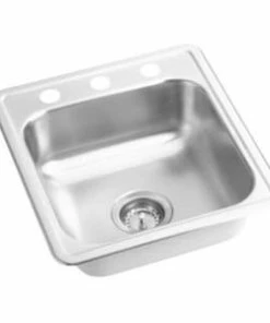Cheap 👏 PROFLO® Bealeton 17 x 19 in. 3-Hole Stainless Steel Single Bowl Drop-in Kitchen Sink 🧨