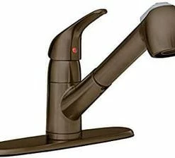 Outlet 🧨 PROFLO® Single Handle Pull Out Kitchen Faucet with Two-Function Spray in Oil Rubbed Bronze 🛒