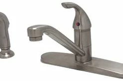 Best reviews of 😉 PROFLO® Single Handle Kitchen Faucet with Side Spray and Deck Plate in Brushed Nickel 😉