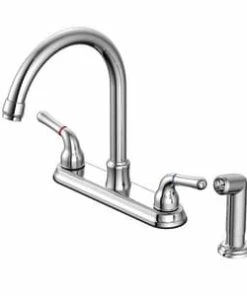 New ⌛ PROFLO® Kalada Two Handle Kitchen Faucet with Side Spray in Polished Chrome 🎉