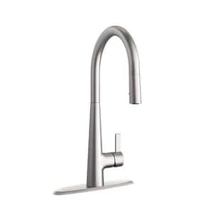 Outlet 😍 PROFLO® Cowan Series Single Handle Pull Down Kitchen Faucet with Two-Function Spray in Brushed Nickel 🎉 2 Outlet 😍 PROFLO® Cowan Series Single Handle Pull Down Kitchen Faucet with Two-Function Spray in Brushed Nickel 🎉 - Image 2