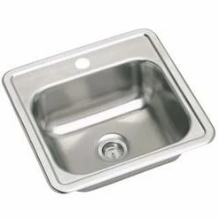 Outlet 🧨 PROFLO® Bealeton 15 x 15 in. 1 Hole Stainless Steel Drop- Bar Sink 🛒