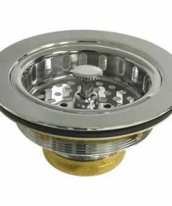 Deals ❤️ PROFLO® 3-3/8 in. Brass Basket Strainer in Chrome Plated 🎁