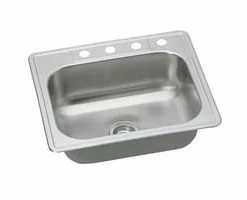 Best Pirce 🎉 PROFLO® Bealeton 25 x 22 in. 4-Hole Stainless Steel Single Bowl Drop-in Kitchen Sink 👍
