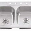 Cheap ❤️ PROFLO® Bealeton 33 x 21-1/4 in. 3 Hole Stainless Steel Double Bowl Drop-in Kitchen Sink 👍