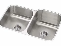 Wholesale 🛒 PROFLO® Plomosa 31-3/4 x 20-1/2 in. No Hole Stainless Steel Double Bowl Undermount Kitchen Sink 🤩