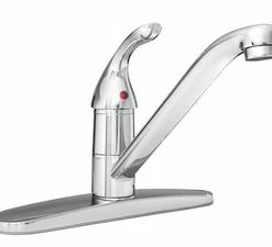 Outlet ⭐ PROFLO® Single Handle Kitchen Faucet in Polished Chrome with 3 Faucet Holes 🥰