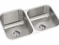 Best deal 👏 PROFLO® Plomosa 31-3/4 x 20-1/2 in. Stainless Steel Double Bowl Undermount Kitchen Sink 🔔