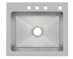 Coupon ⭐ PROFLO® Sault Series 25 x 22 in. 4-Hole Stainless Steel Single Bowl Dual Mount Kitchen Sink 🧨