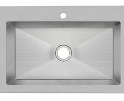 Brand new 🥰 PROFLO® Sault Series 33 x 22 in. 1-Hole Stainless Steel Single Bowl Dual-Mount Kitchen Sink ⭐
